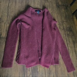 Burgundy Knit Cardigan